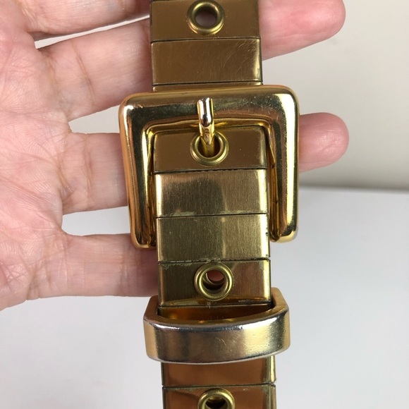 Vintage 60's Gold Metal Belt S - Picture 3 of 9